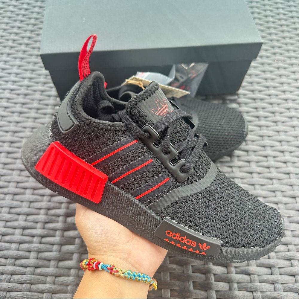Adidas Men's NMD_R1 Core Black Red Running Shoes GV8422 Size US4